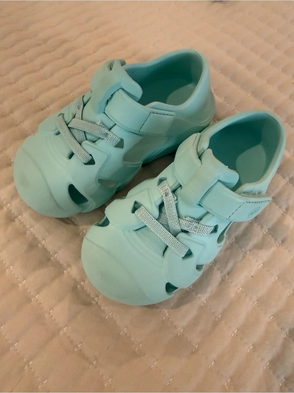 Stride Rite Aqua Mint Kids Water Sandals with Hook-and-Loop Strap